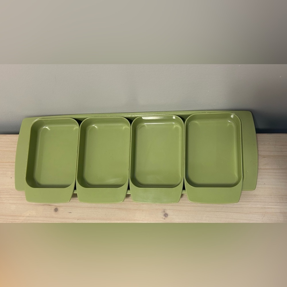 Vintage Lady Arnold Plastic Snack Serving Hosting Tray Set #330 Mid Century Mod